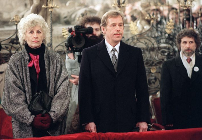 Vaclav Havel with his wife Olga