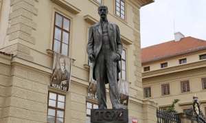 Statue of Thomas Garrigue Masaryk, first president of Czechoslovakia. Photograph: Ian Bottle/Alamy Stock Photo 